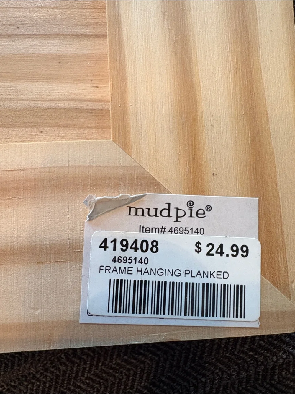 Mud Pie Striped Coastal Wood Picture Frames in Blue, White, Navy & Seafoam